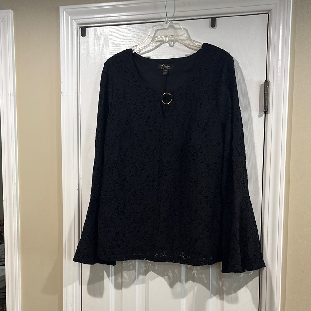 Thalia Sodi Black Lace Blouse